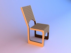 parametrisch sperrholz stuhl 3d modell schemel 3dexport sessel holz hölzern klassisch innere möbel haus zimmer farbe handgemacht cnc modern bar büro skandinavisch 3d print model - Mito3D