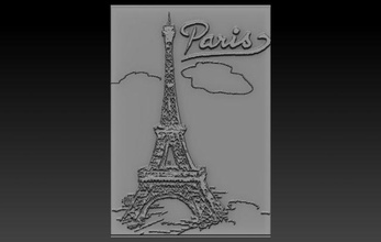 Paris soulagement reliefs modèle relief ville 3dtable 3dtableau 3dprint 3dprinted 3dprinting 3d print model - Mito3D