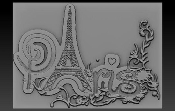Paris soulagement reliefs modèle relief ville 3dtable 3dtableau 3dprint 3dprinted 3dprinting 3d print model - Mito3D