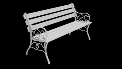 park bench architecture animation game furnitures 3d print model - Mito3D