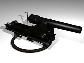 pappagallo 150 pdr stl stampabile arica 1880 3d stampa modello in giocattoli 3dexport cannone artiglieria guerra perù chile 3d print model - Mito3D