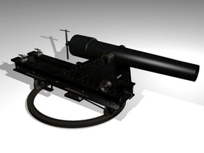 parrot 150 pdr stl stampabile cannon artiglieria il guerra perù cile 3d print model - Mito3D