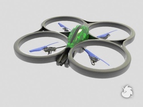 perroquet ar drone ardrone avion jouet caméra uav sci électronique espion tournage tirer outil robot ucav équipage furtif aérien 3d print model - Mito3D