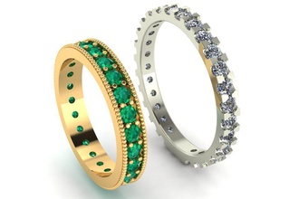 percorso di pietre anello gioielli diamante stampabile cad fidanzamento gemme sesso femminile donne esclusivo 3dm stl obj moda oro cnc rhinoceros matrix 3d print model - Mito3D