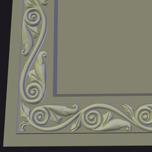 patterned board pattern icon stl obj blender blend cnc 3d print decor frame 3d print model - Mito3D