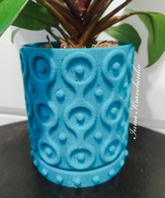 patterned flowerpot planter cactus pot indoor succulent garden potholder gardener flower grower 3d print model - Mito3D