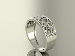 motifs modèle 3d impression in anneaux 3dexport fantaisie argent or conception gros diamant nouveau sorcier 3d print model - Mito3D