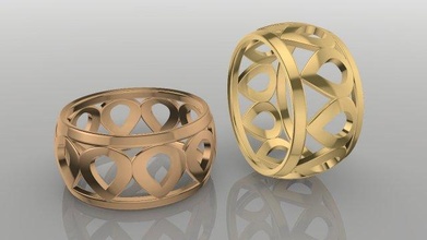 padronizado anel modelo 3 3d impressão in argolas 3dexport joalheria ouro imprimível prata diamante jóias jóia gema platina moda prototipagem dedo eternidade mulheres 3d print model - Mito3D