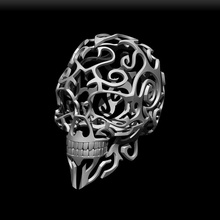patterned skull 3d print model - Mito3D