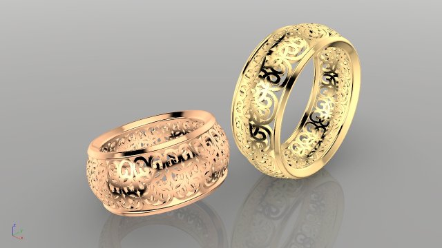 padronizado mulheres anel modelo 2 joalheria ouro imprimível prata diamante jóias jóia gema platina moda prototipagem dedo eternidade argolas 3D print model - Mito3D