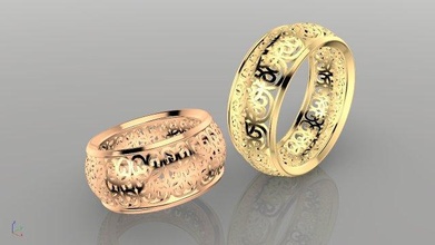 patterned women ring - model 2 jewelry gold printable silver diamond jewellery jewel gem platinum fashion prototyping finger eternity rings 3d print model - Mito3D