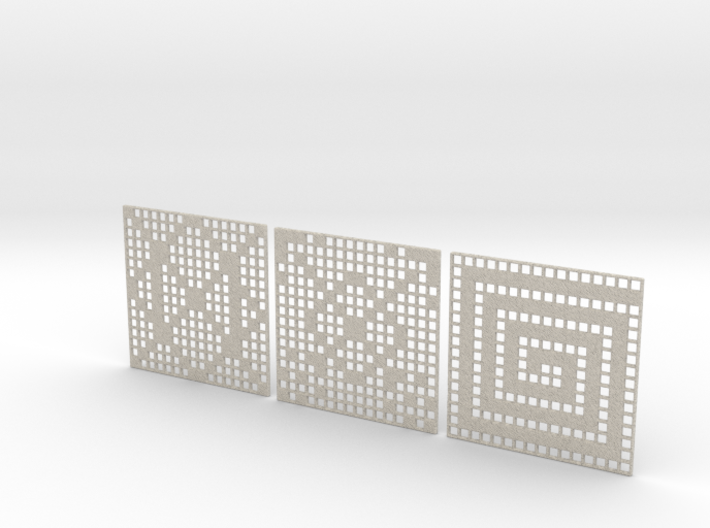 patterns coasters posavasos 3D print model - Mito3D