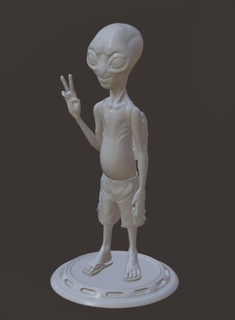 paul alien 3d print model monsters & creatures ufo figure 3d print model - Mito3D