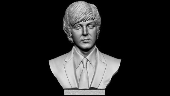 Pablo McCartney figuritas cantante Juan Lennon Beatles músico escultura busto música estrella selebridad esculturas Arte Elvis Presley Jackson miniaturas 3d print model - Mito3D