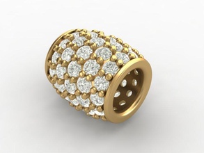 pave pendant free pendants bead hole gold smart 3d printable 3d print model - Mito3D