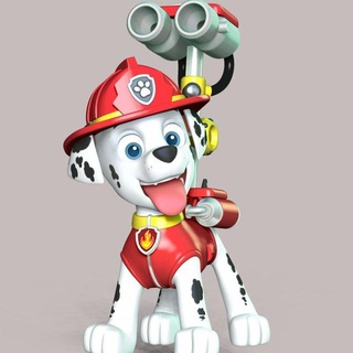 paw patrol - marshall fire figurines paw-patrol dog puppy animal 3dprint 3dprinting manga figure anime statue cartoon comic fanart characterdesign 3d print model - Mito3D