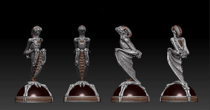 pion antauga 2018 3d impression modèle in planche jeux 3dexport classique échecs monstre fantaisie figure sculptures pièces luxe antauga plateau jeu 3d print model - Mito3D