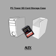 pc torre sd cartão armazenamento caso bainha cenário 3d impressão modelo in 3dexport organizador 3d print model - Mito3D