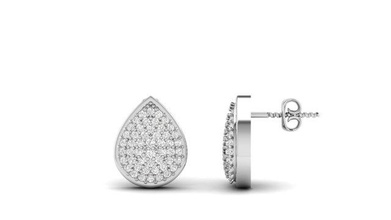 Pera racimo pendientes colgantes presión ajuste imprimible plata diamante anillo joya joyería oro espárragos cnc mujer platino enamorado anillos Boda 3d print model - Mito3D