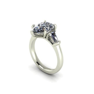 poire diamant bague p1 anneaux bracelet solitaire bijoux saphir or argent engagement mariage goujat imprimable 3d pendentif boucle d'oreille personnage art 3d print model - Mito3D