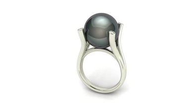 perle diamant engagement ring 3d drucken modell ringe 3dexport liebe leuchtenden romantik schmuck glasiert druckbar silber juwel gewicht gold ehe juwelen cnc frauen platin valentinstag 3d print model - Mito3D