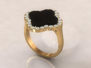 pearl ring 3d print model in rings 3dexport gold gem gemstone silver pendant neclace medal jewellery jewell jeweller jewe 3d print model - Mito3D