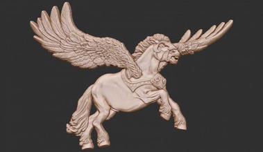 pegasus 3d yazdır model in heykel 3dexport büyü fantezi şövalye at hayvan uçan kanatlar mustang yazdırılabilir mücevher takı kolye oyunlar krallık yunan mitoloji pegasos olympus greek mythology 3d print model - Mito3D