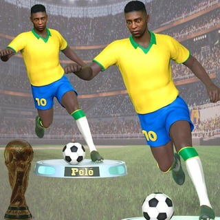 pel - king of football 3d print model in figurines 3dexport pele brazil fifa wordcup troply soccer champions league legend 2022 3d print model - Mito3D