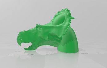 bolígrafo soporte dinosaurio accesorios oficinas 3d print model - Mito3D