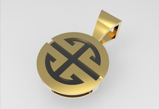 kolye 3d takı kuyumcu yazdırılabilir model altın Gümüş elmas gem taş emaye 3d print model - Mito3D