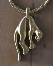 pendente squillare oro argento orecchini gioielleria lusso platino gemma anelli braccialetto pantera panthera panter tigre 3d print model - Mito3D