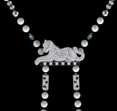 pendente orecchini braccialetto pantera gatto spilla squillare gioielleria oro argento diamante panthera panter 3d print model - Mito3D