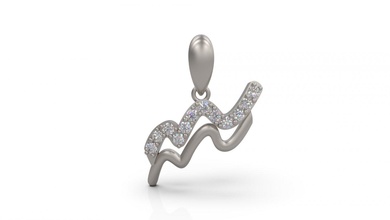 pendente 07 oro gioiello gioielleria argento stampabile diamante donna moda nozze solitario zaffiro rubino collana amore 3d print model - Mito3D