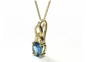 pendant 108 gold engagement ruby sapphire emerald diamond jewelry design brilliant round setting gem 3d print model - Mito3D