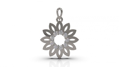 kolye 12 altın mücevher takı gümüş yazdırılabilir elmas Kadın moda düğün Solitaire safir yakut 3d print model - Mito3D