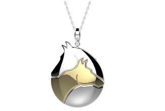 colgante 138 de oro el compromiso caballo cat perro ruby la esmeralda diamante joyería diseño brillante configuración gem imprimible amor a los animales gatos perros 3d print model - Mito3D