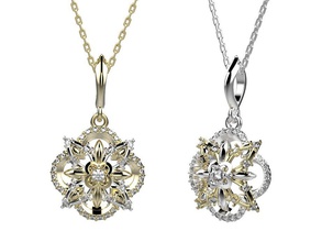 pendant 141 3d print model in pendants 3dexport jewellery jewelry gold diamond 3d print model - Mito3D