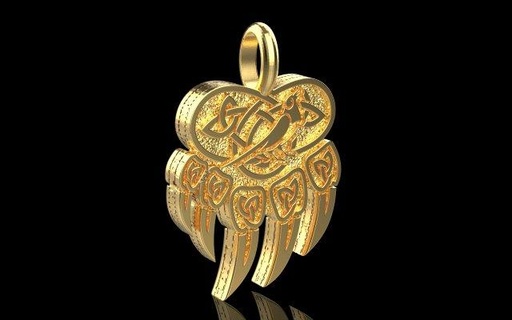 pendant 3045 pendants jewelry 3d cad 3dmodel bracelet ring earring rhino matrix zbrush keyshot magics rend rendering modeling jewellery bear 3d print model - Mito3D