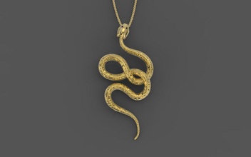 pingente 388 joalheria serpente luxo colar imprimível jóia jóias joias Joya cobras moda arte precioso prata ouro beleza 3d print model - Mito3D