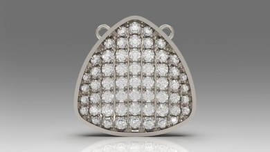 pendentif 39 or bijou bijoux argent imprimable diamant femme mode mariage solitaire saphir rubis Collier l'amour 3d print model - Mito3D