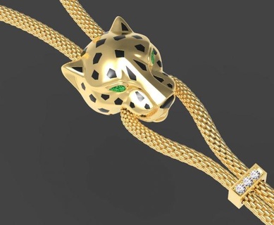 pingente 3d impressão modelo pingentes anel ouro joalheria prata pedra argolas pulseira pantera Panthera panter 3d print model - Mito3D