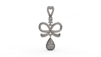 pendente 77 oro gioiello gioielleria argento stampabile diamante donna moda nozze solitario zaffiro rubino collana amore 3d print model - Mito3D