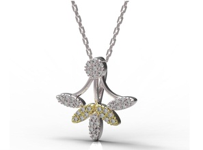 pendant 77 gold diamond ring jewelry ruby sapphire emerald valentines wedding jewellery 3d print model - Mito3D