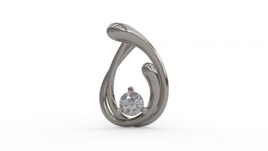 kolye 82 altın mücevher takı gümüş yazdırılabilir elmas Kadın moda düğün Solitaire safir yakut Aşk 3d print model - Mito3D