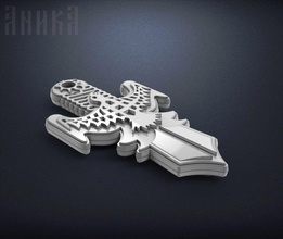 pendente amuleto falco 3d stampa modello in monete distintivi 3dexport vecchio slavo temi sergey anikin 3d print model - Mito3D