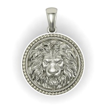 ciondolo leone arrabbiato stampabile gioielli argento collane di stampa oro 3d print model - Mito3D