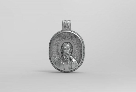 pendant apostle andrew first-called pendants jewelrymodel jewelry3d jewellery gold silver 3d print model - Mito3D