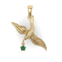 colgante pájaro gaviota gemas cad imprimible el de aves las oro la plata los collares impresión objeto 3d print model - Mito3D