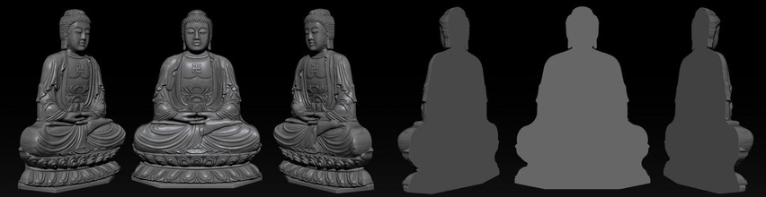 pendente buddha stl obj ztl 3dmodel arte scultura statua bodhisattva bas relief gioielleria buddismo bodhidharma intaglio dea misericordia budha 3d print model - Mito3D