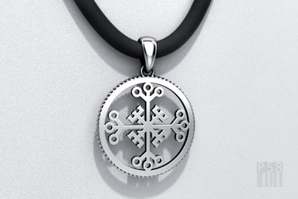 pendant celtic cross of invincibility 3d printing cnc print model in pendants 3dexport jewelry norway symbols mascot viking war ornament jewellery wax printable bilateral 3d print model - Mito3D